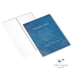 Blue Striped Thank You with Envelope
