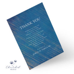 Blue Striped Thank You Front