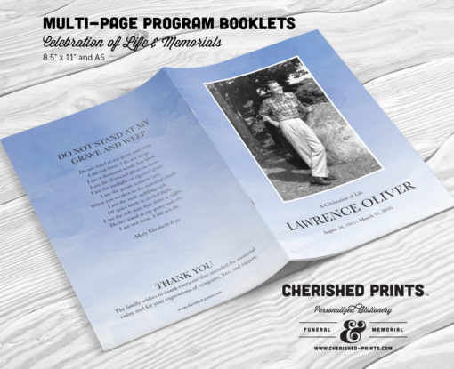 Ombre-Watercolor Multi-page Program Booklet