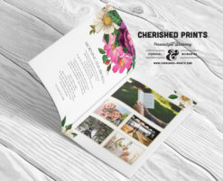 Spring Flowers Funeral Multi-Page Program for Memorials- Bulletin - Order of Service