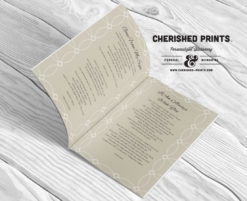 Interlocking Circles Multi-Page Funeral Program Booklet