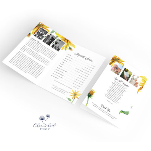 Yellow Daisies Program inside and back