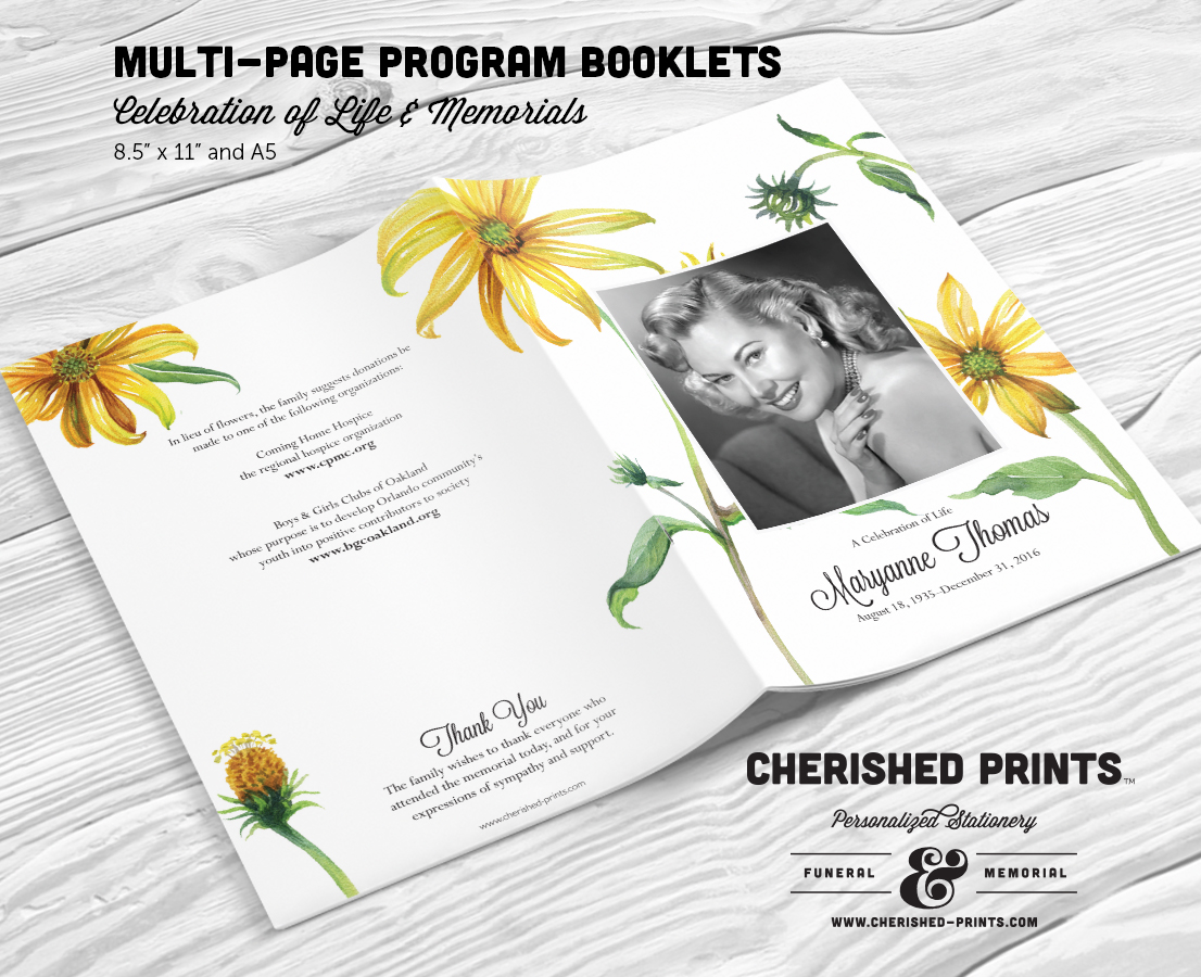 Daisies Multi-Page Program Booklet