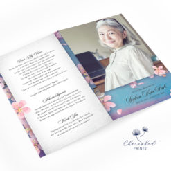 Cherry Blossom Sakura Funeral Program