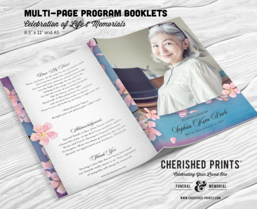 Cherry Blossoms Multi-page Program Booklet