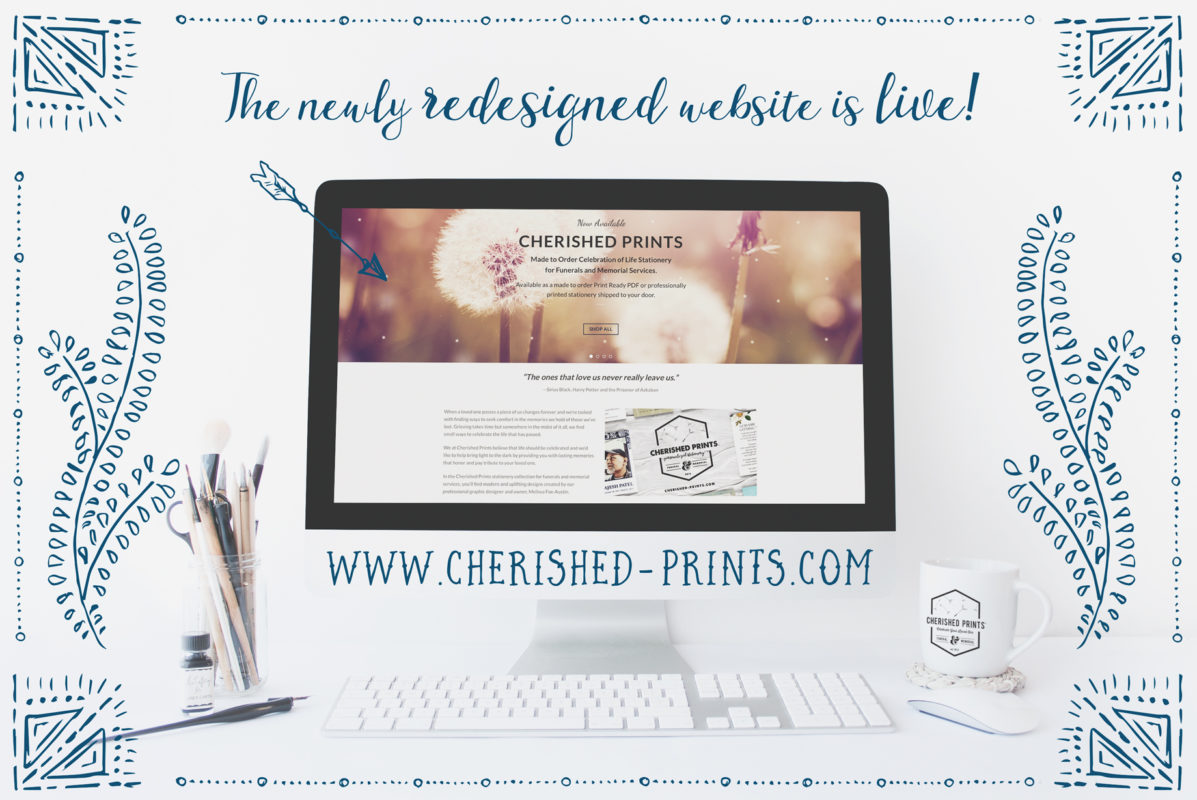 Cherished Prints website redesign announcement