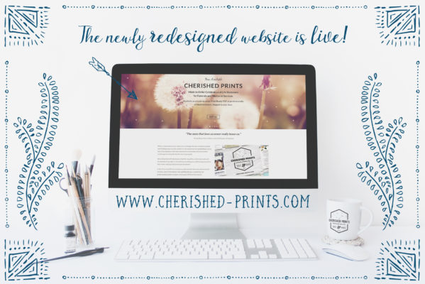 Cherished Prints website redesign announcement