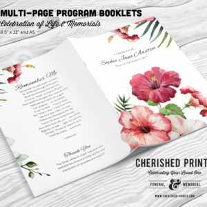 Tropical Flowers Multi-Page Program Booklet