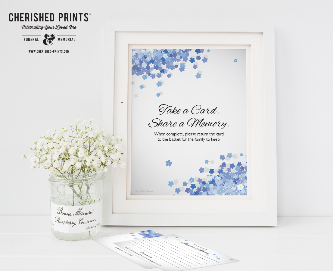 Share a Memory Card Signs Instant Download in PDF and JPG 8 x 10