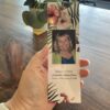 small tropical floral laminated photo bookmark