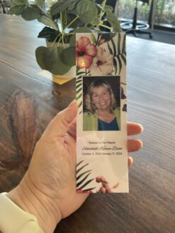 small tropical floral laminated photo bookmark