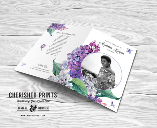 Lilacs Funeral Program Folder for Celebration of Life and Memorial ServicesLilacs Funeral Program Folder for Celebration of Life and Memorial Services