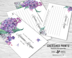 Lilacs Share a Memory Cards for Celebration of Life, Memorials and Funerals