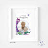 framed lilac flowers memorial card