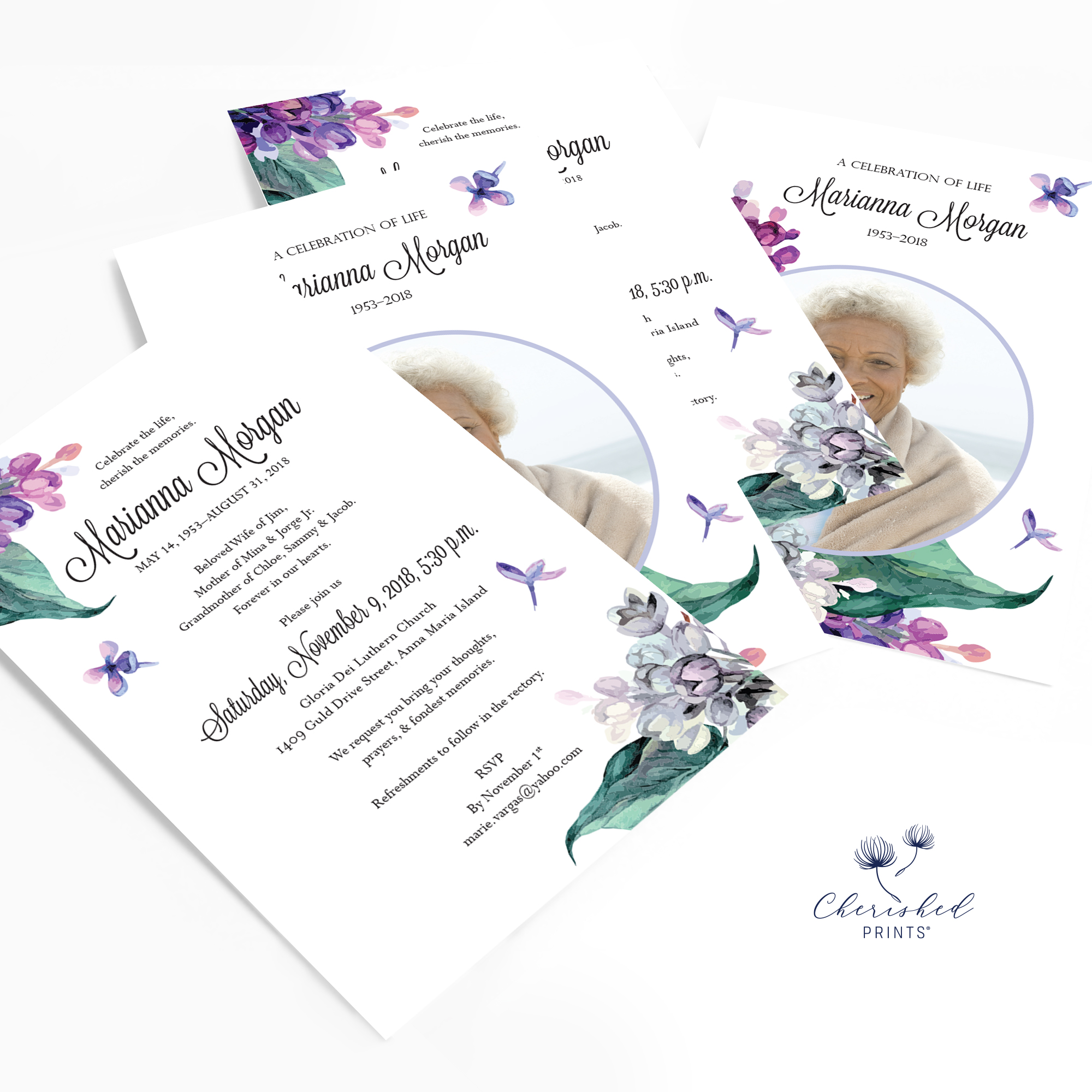 Purple Lilacs Invitation