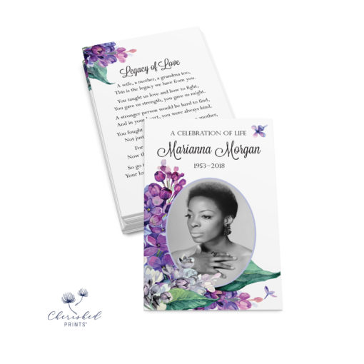 Lilacs Prayer Card