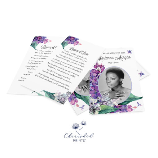 Lilacs Prayer Card