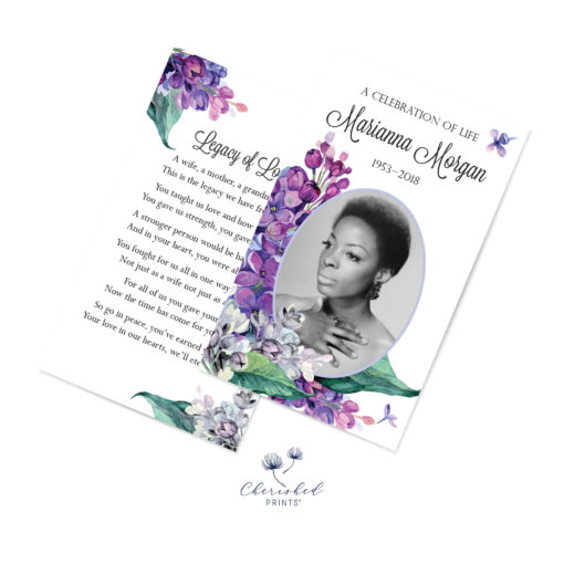 Lilacs Prayer Card