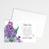 purple lilacs acknowledgment cards