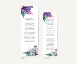 purple lilacs poem bookmarks sizes