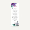 purple lilacs memorial card bookmark template
