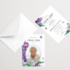 purple lilacs mourning card with envelope