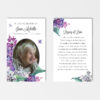 purple lilacs photo prayer card with poem