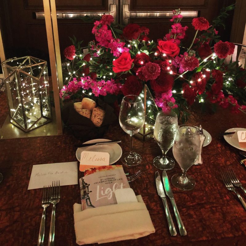 The Finley Project Gala: Light Table Setting