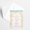 Footprints in the sand invitation with envelope