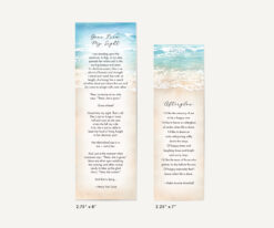 Footprints in the sand bookmark sizes