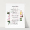 God's Garden Pink Rose Poem Print