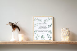 Jane Austen Northanger Abbey quote eucalyptus design