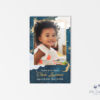 Memorial prayer card with a celestial starry sky design, created for baby loss remembrance