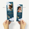 Two memorial bookmark sizes with photo and name